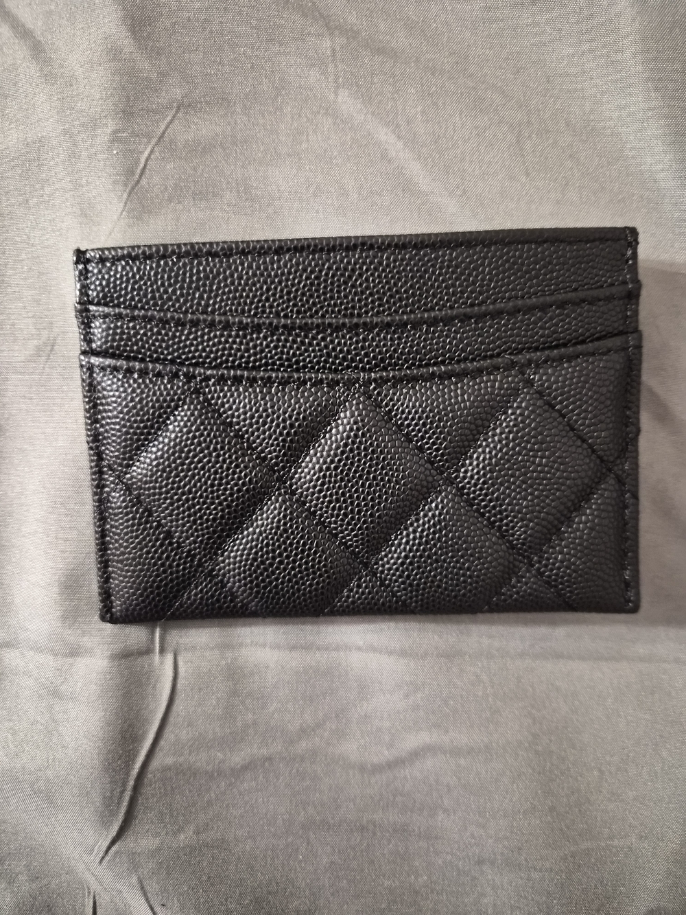 Chanel Black Quilted Card Holder with Gold CC Logo - Picture 2 of 6